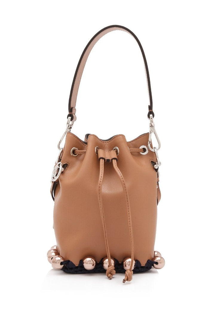 Pre-Loved Fendi Brown Light Calf Leather skin Mon Tresor Mini Bag Italy