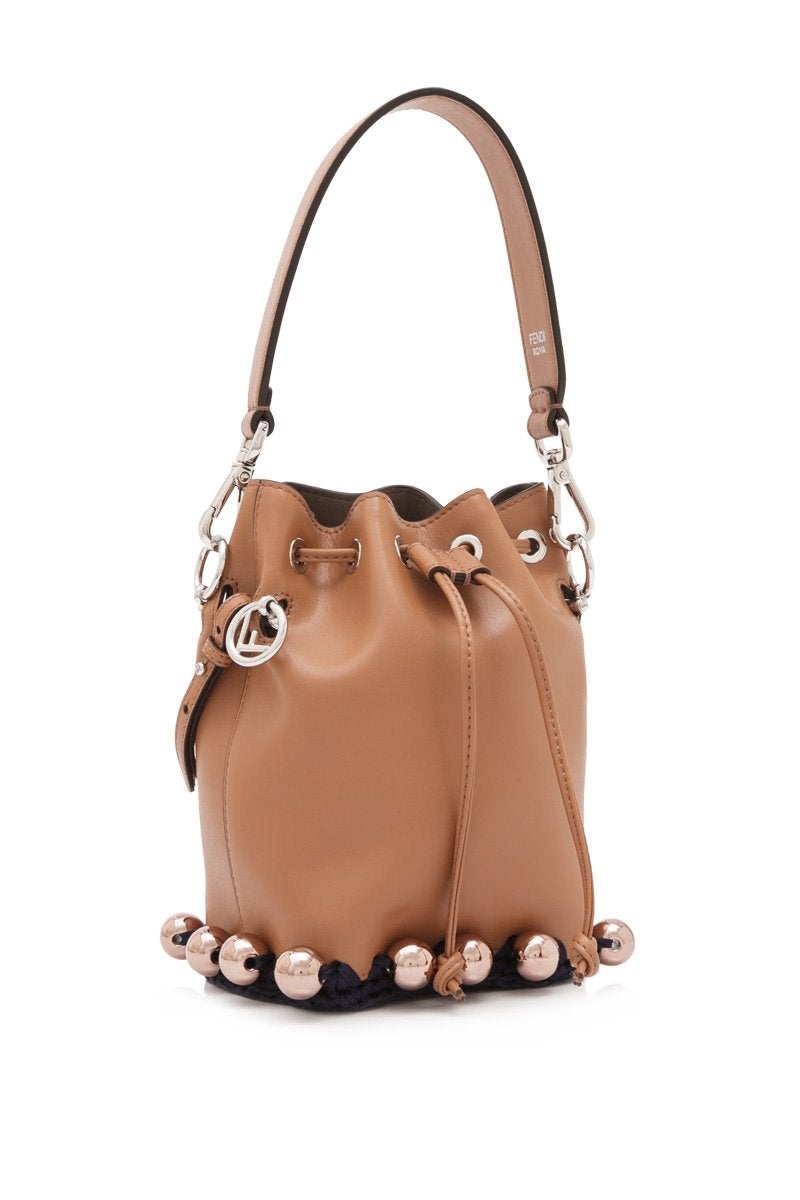 Pre-Loved Fendi Brown Light Calf Leather skin Mon Tresor Mini Bag Italy