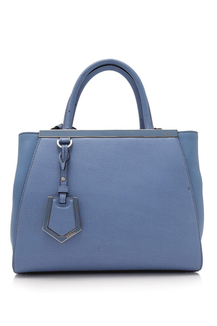 Pre-Loved Fendi Blue Calf Leather 2Jours Satchel Italy