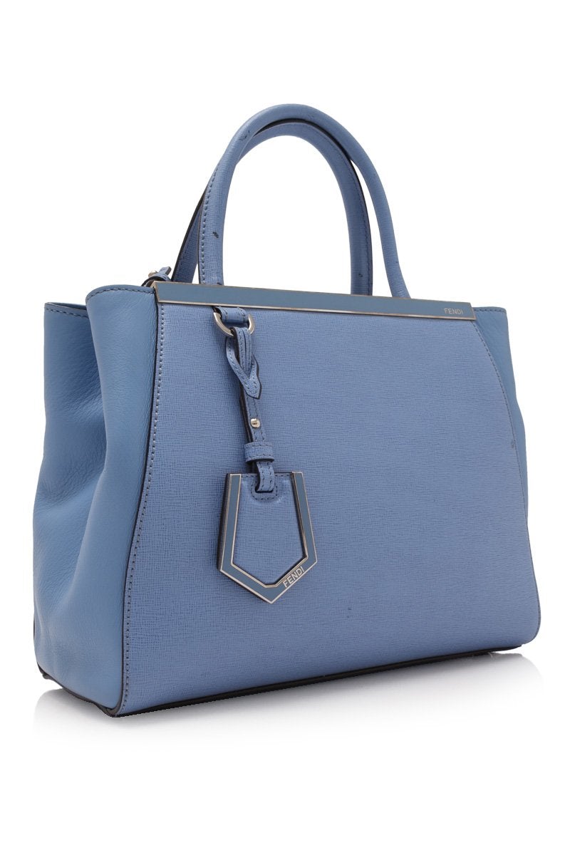Pre-Loved Fendi Blue Calf Leather 2Jours Satchel Italy