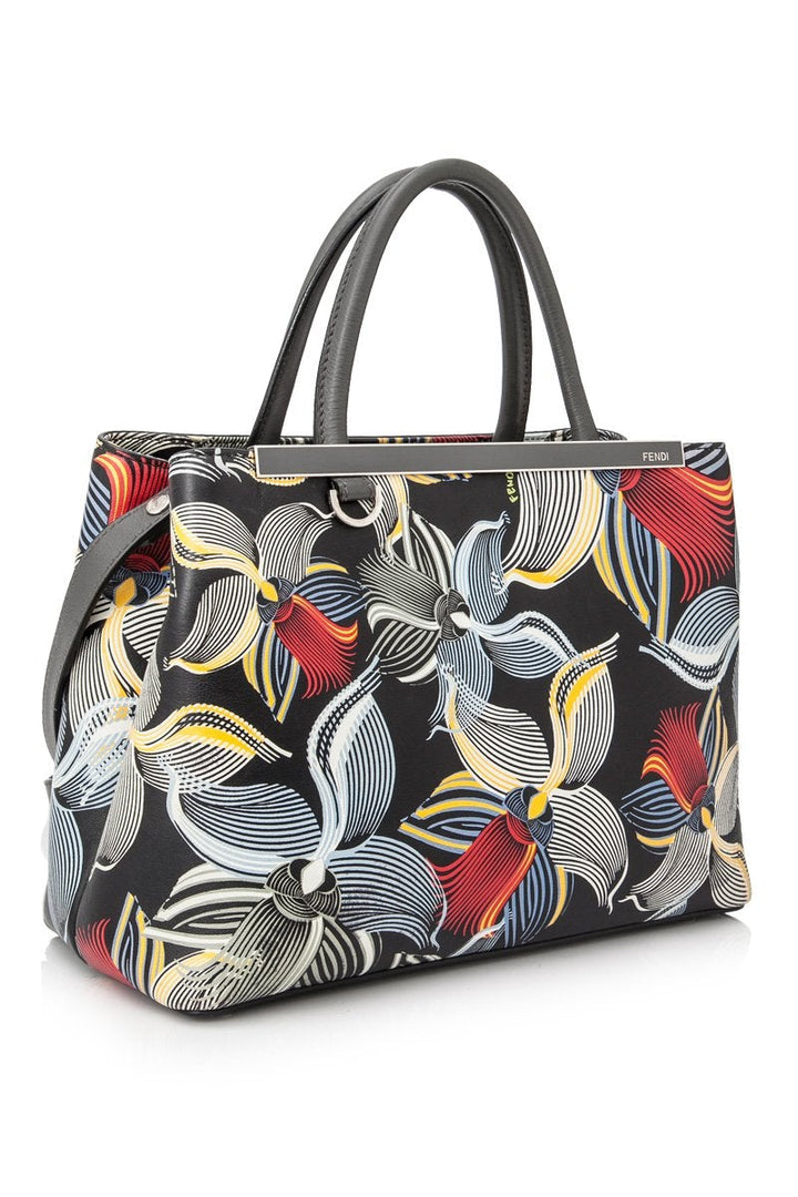 Pre-Loved Fendi Multi Calf Leather Printed 2Jours Satchel Italy