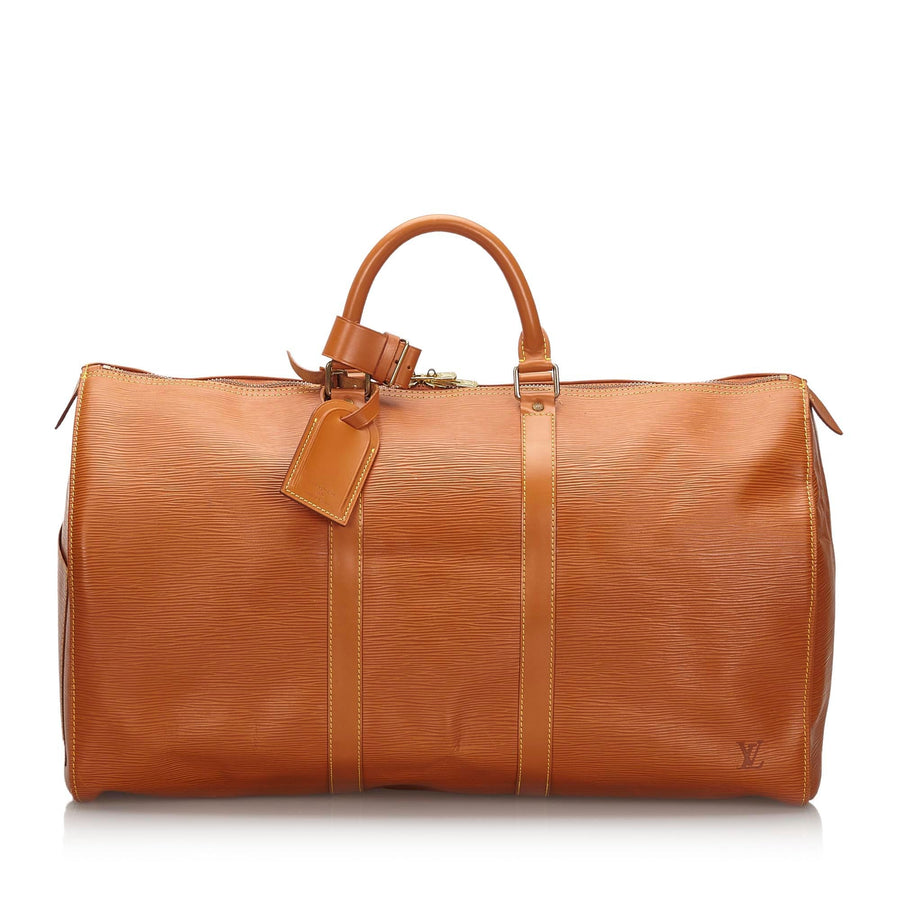 Pre-Loved Louis Vuitton Brown Epi Keepall 50 France