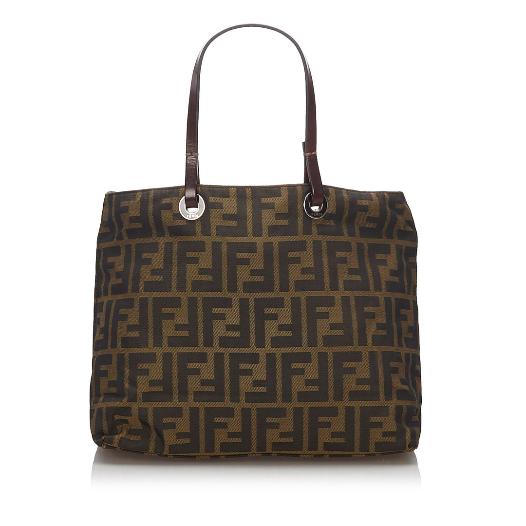 Pre-Loved Fendi Brown Canvas Fabric Zucca Handbag Italy