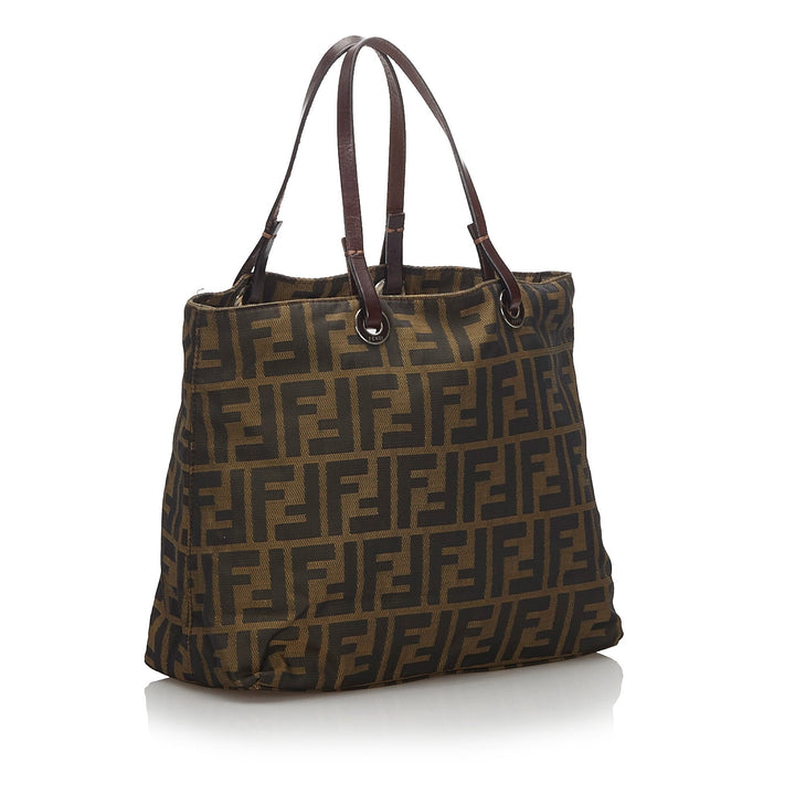 Pre-Loved Fendi Brown Canvas Fabric Zucca Handbag Italy