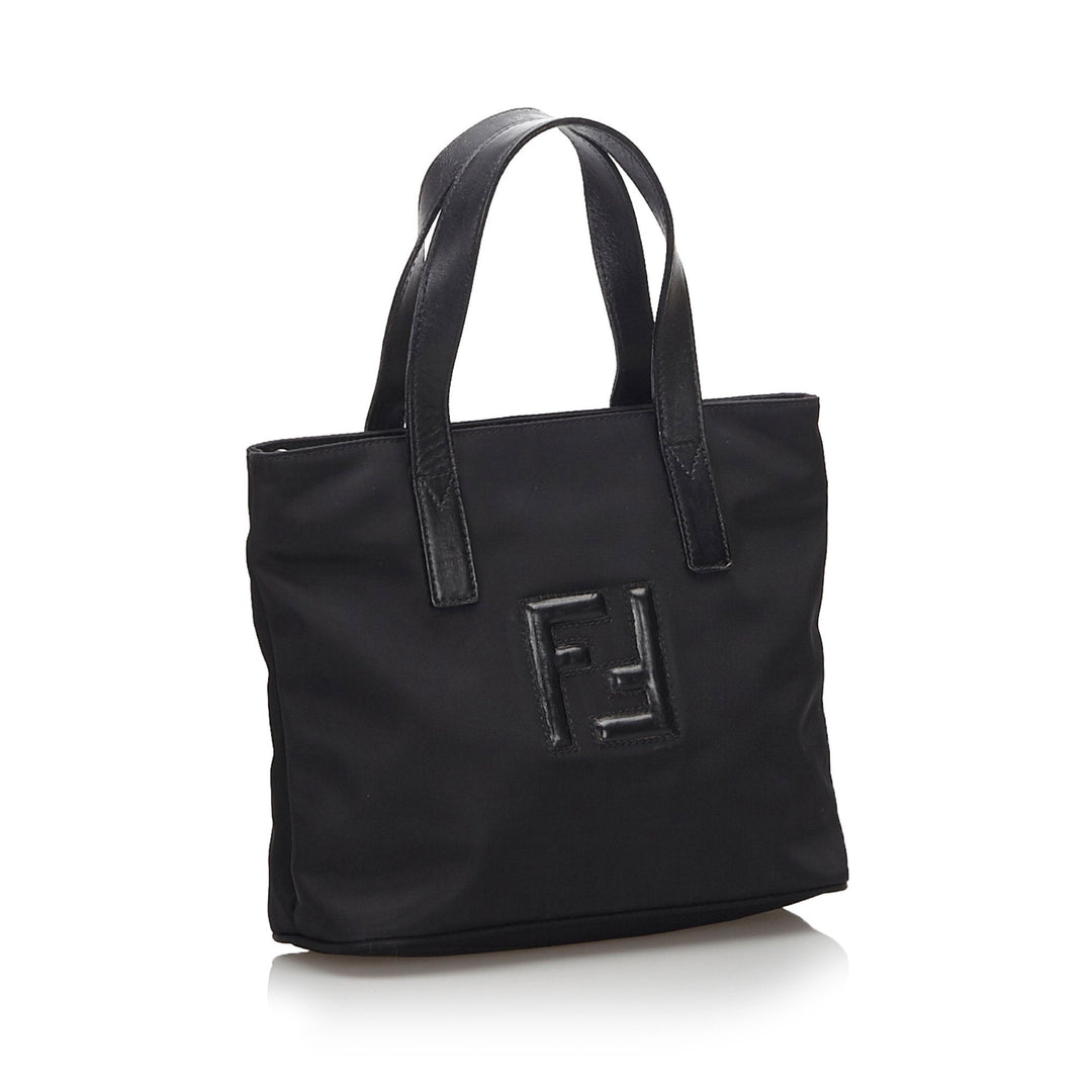Pre-Loved Fendi Black Nylon Fabric Satchel Italy