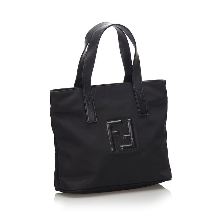 Pre-Loved Fendi Black Nylon Fabric Satchel Italy