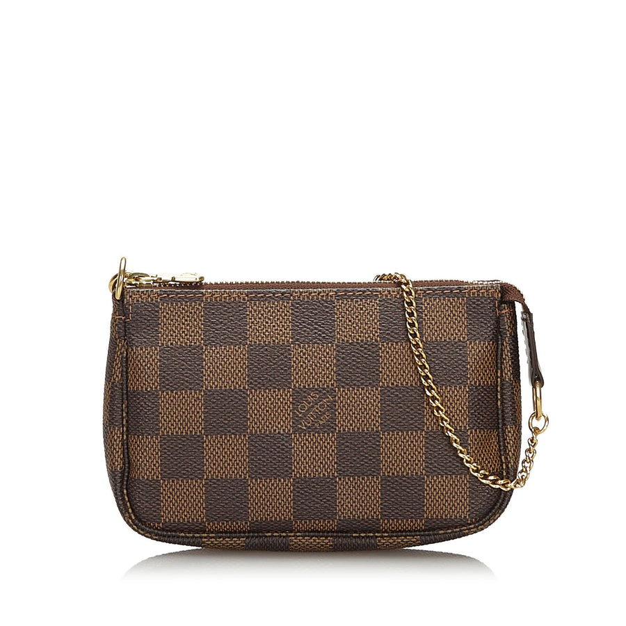 Pre-Loved Louis Vuitton Brown Damier Ebene Mini Pochette Accessoires France