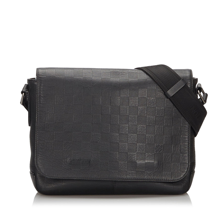 Pre-Loved Louis Vuitton Black Damier Canvas Infini District MM Italy