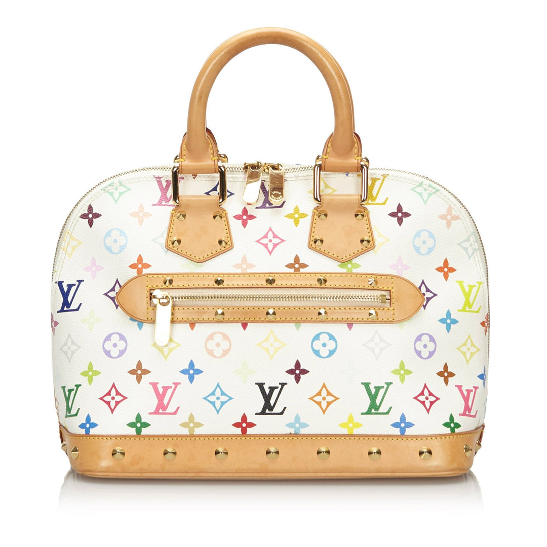Pre-Loved Louis Vuitton White Monogram Multicolore Alma PM France