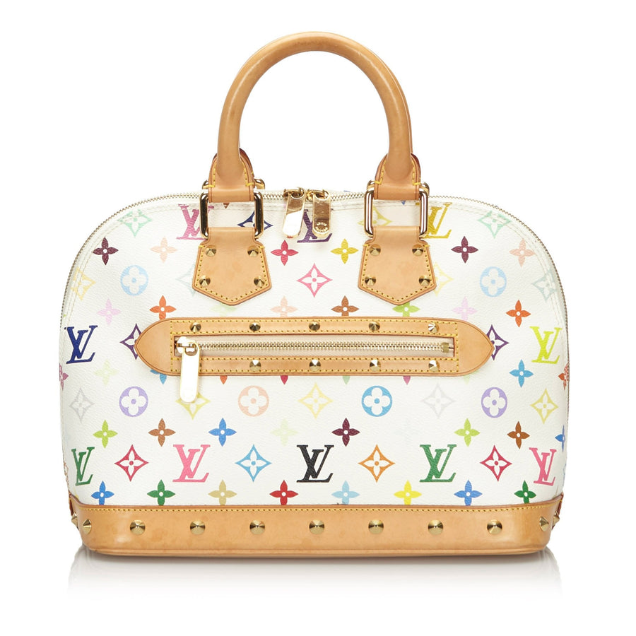 Pre-Loved Louis Vuitton White Monogram Multicolore Alma PM France
