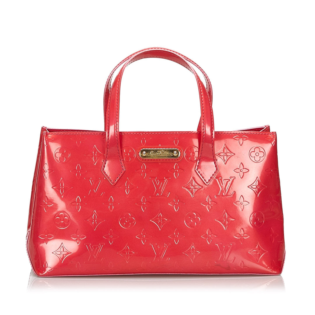 Pre-Loved Louis Vuitton Pink Vernis Leather Wilshire PM France