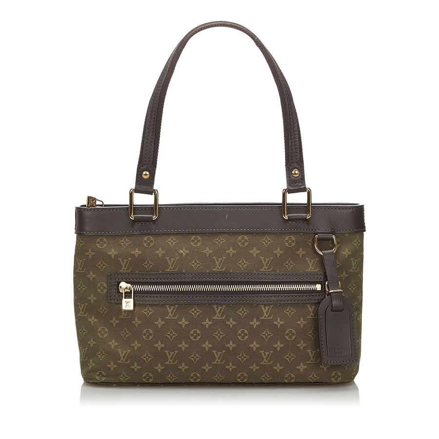 Pre-Loved Louis Vuitton Brown Cotton Fabric Monogram Mini Lin Lucille PM France