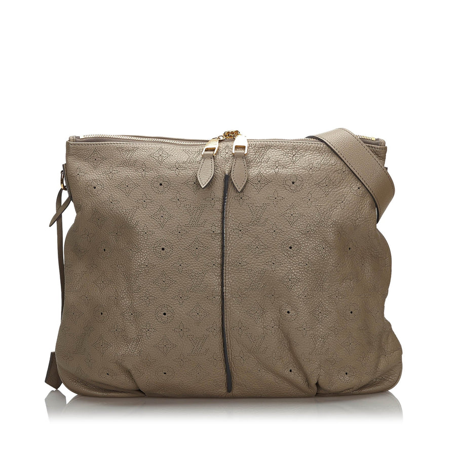 Pre-Loved Louis Vuitton Gray Calf Leather Mahina Selene MM France