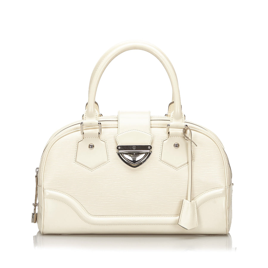 Pre-Loved Louis Vuitton White Epi Bowling Montaigne GM France