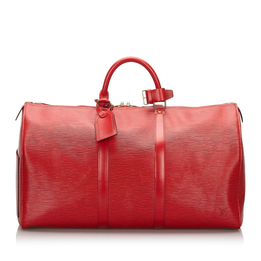 Pre-Loved Louis Vuitton Red Epi Leather Keepall 50 FRANCE