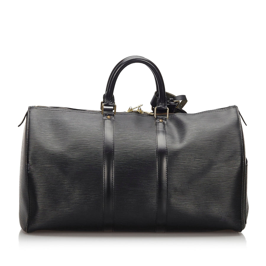 Pre-Loved Louis Vuitton Black Epi Leather Keepall 45 FRANCE