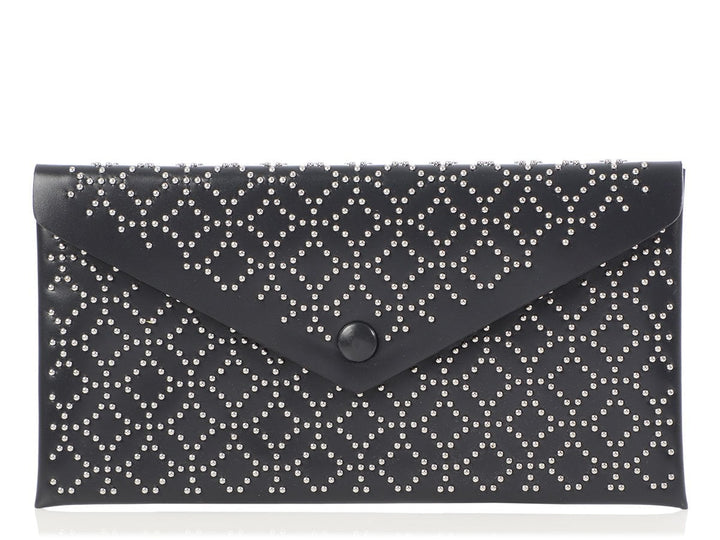 Alaia Black Studded Louise Embellished Envelope Clutch