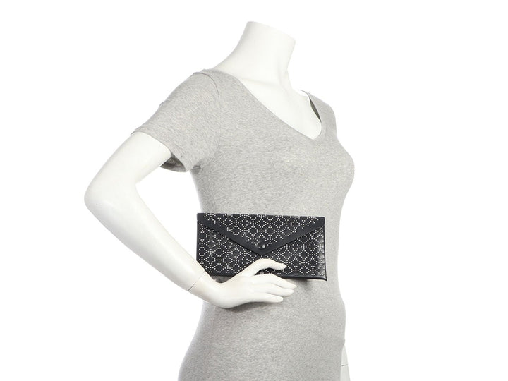 Alaia Black Studded Louise Embellished Envelope Clutch