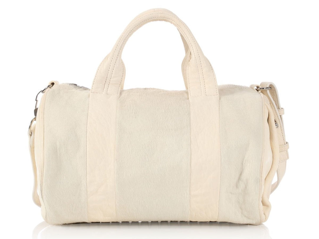Alexander Wang White Pony Hair Rocco