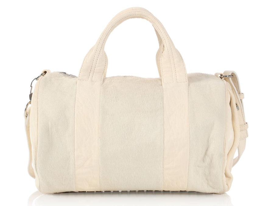 Alexander Wang White Pony Hair Rocco