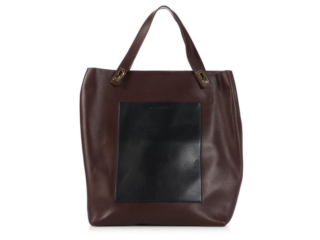 Balenciaga Brown Colorblock Tote