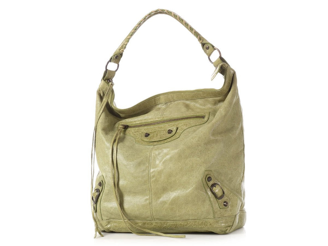 Balenciaga 2010 Classic Olive Perforated Day