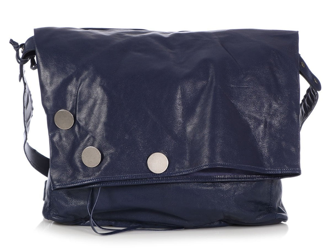Balenciaga 2009 Dark Blue Chèvre Messenger Bag