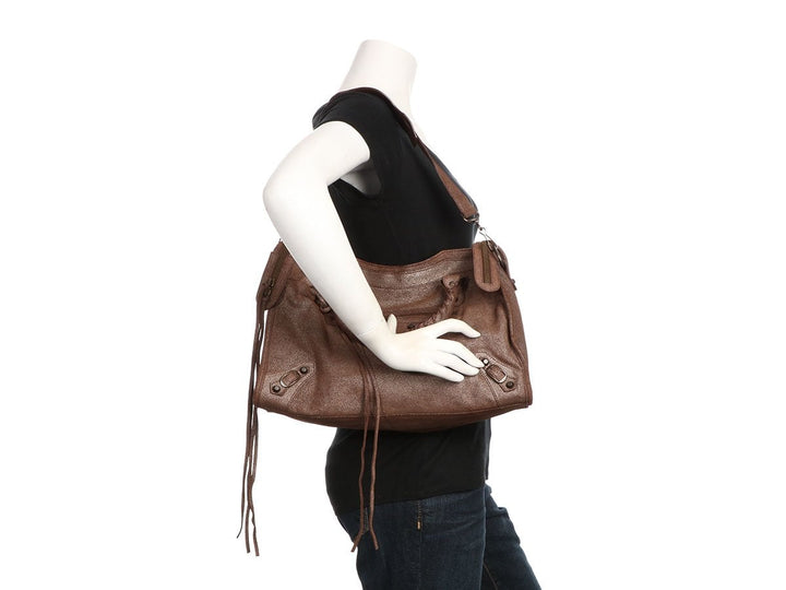 Balenciaga Limited Edition Bronze Calfskin Classic City