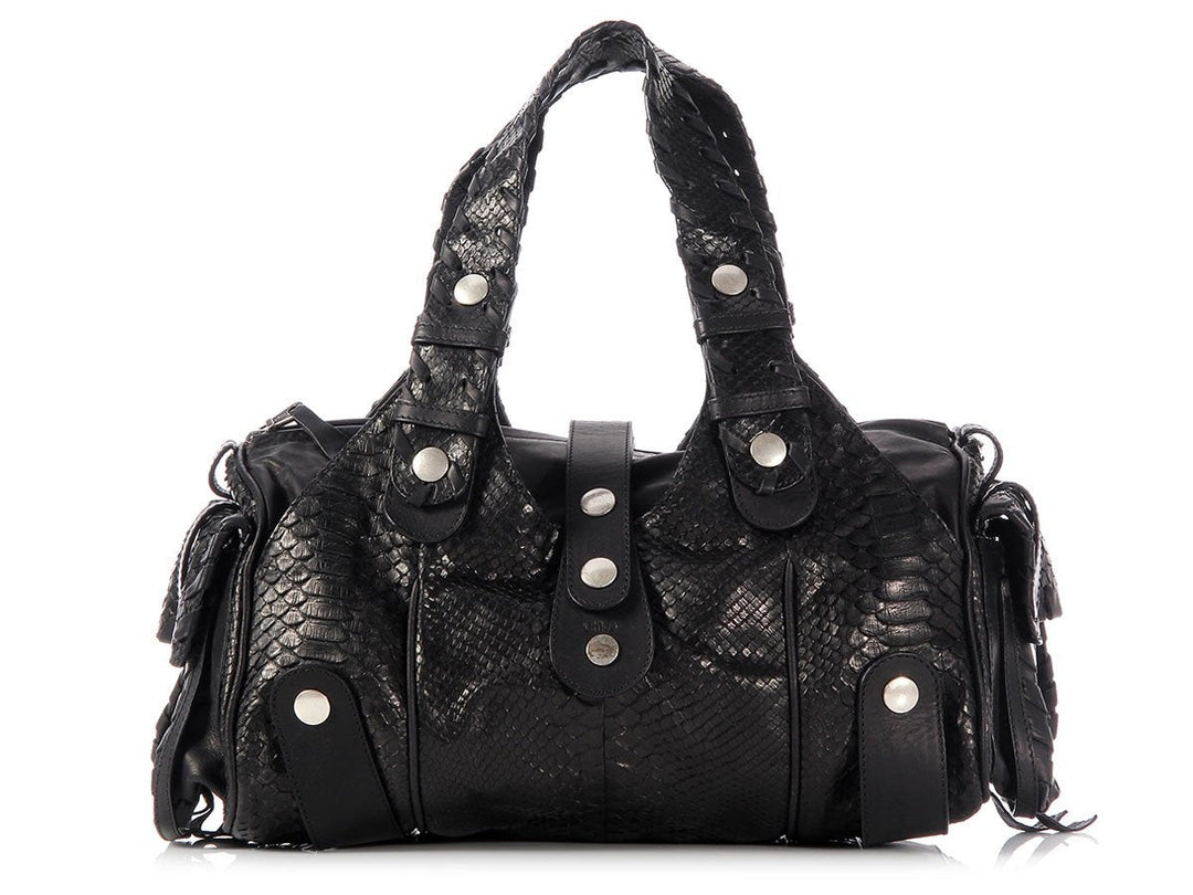Chloé Black Python Silverado