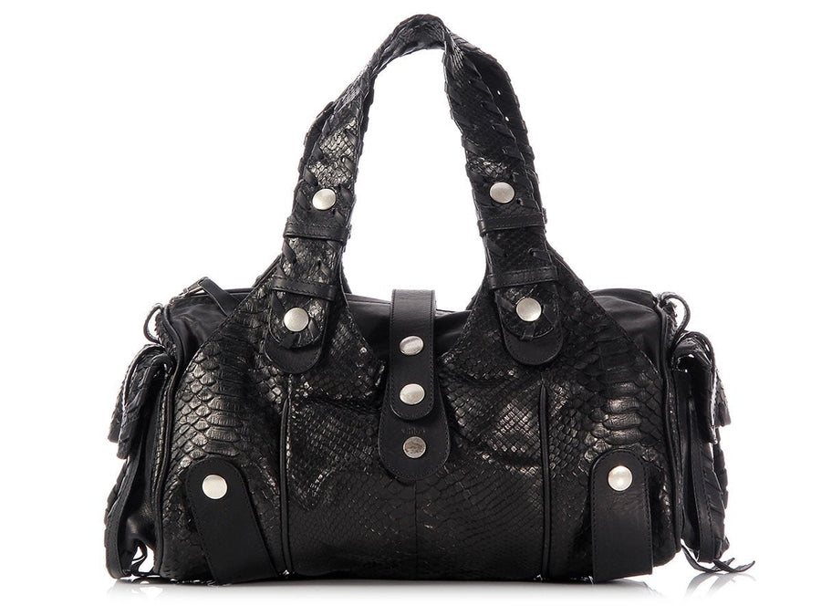 Chloé Black Python Silverado