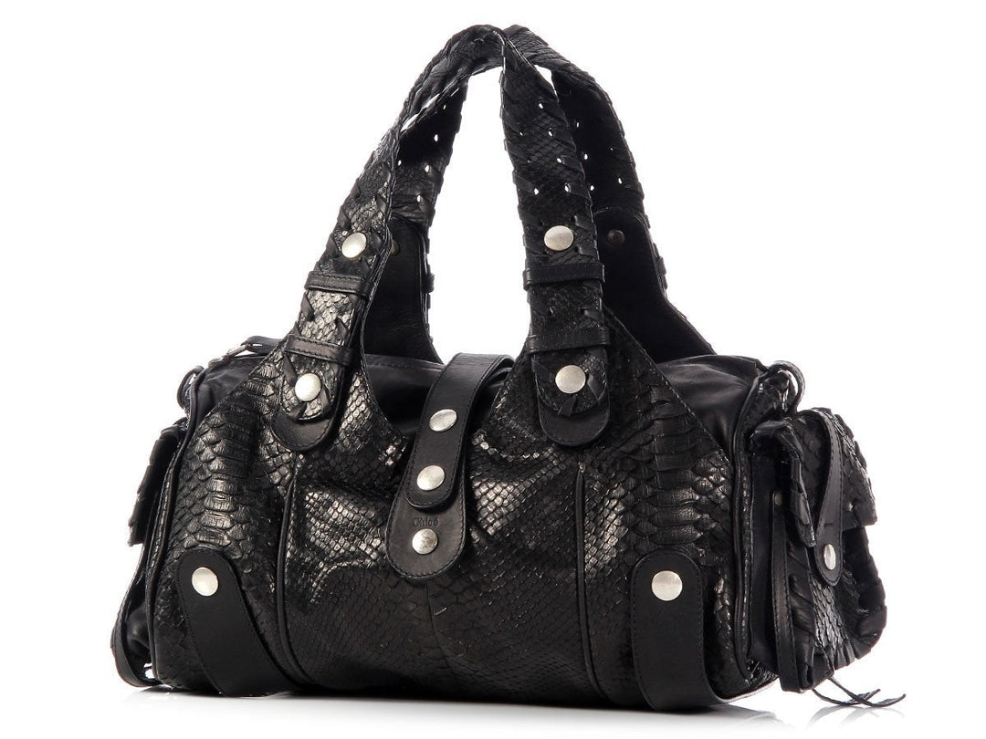 Chloé Black Python Silverado