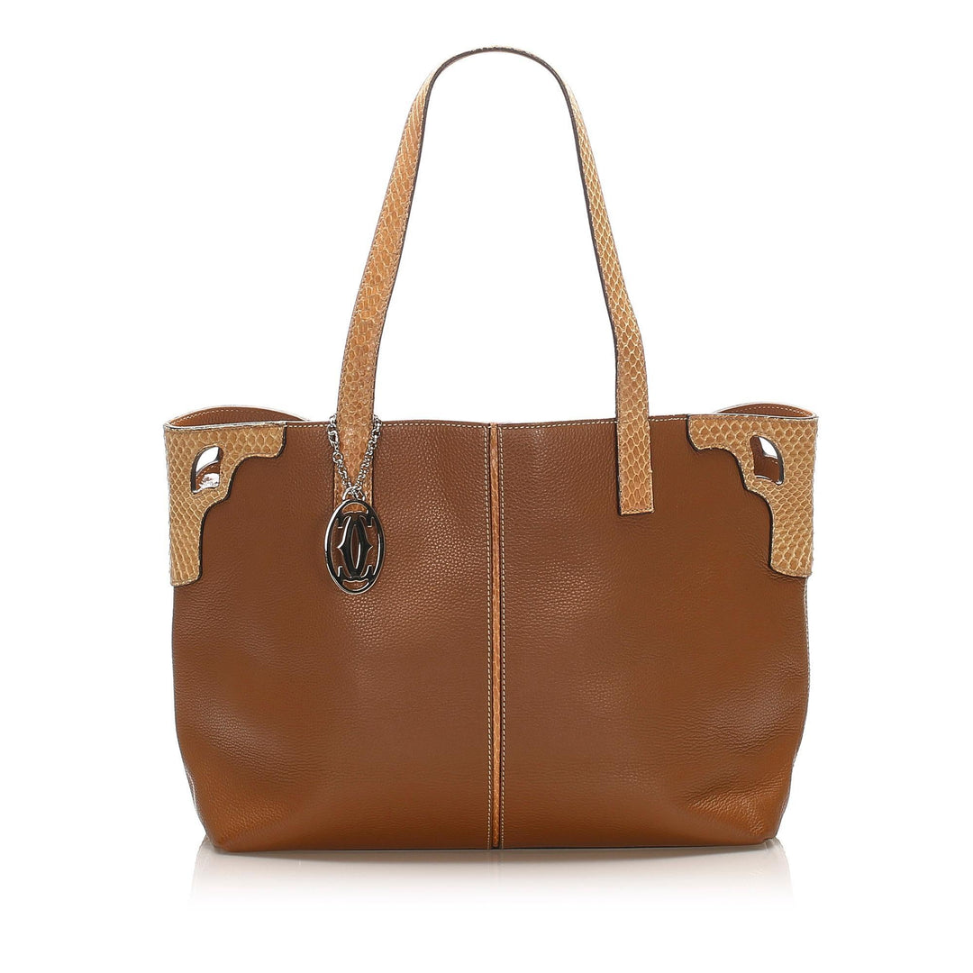 Cartier Marcello Leather Tote Bag (SHG-15135)
