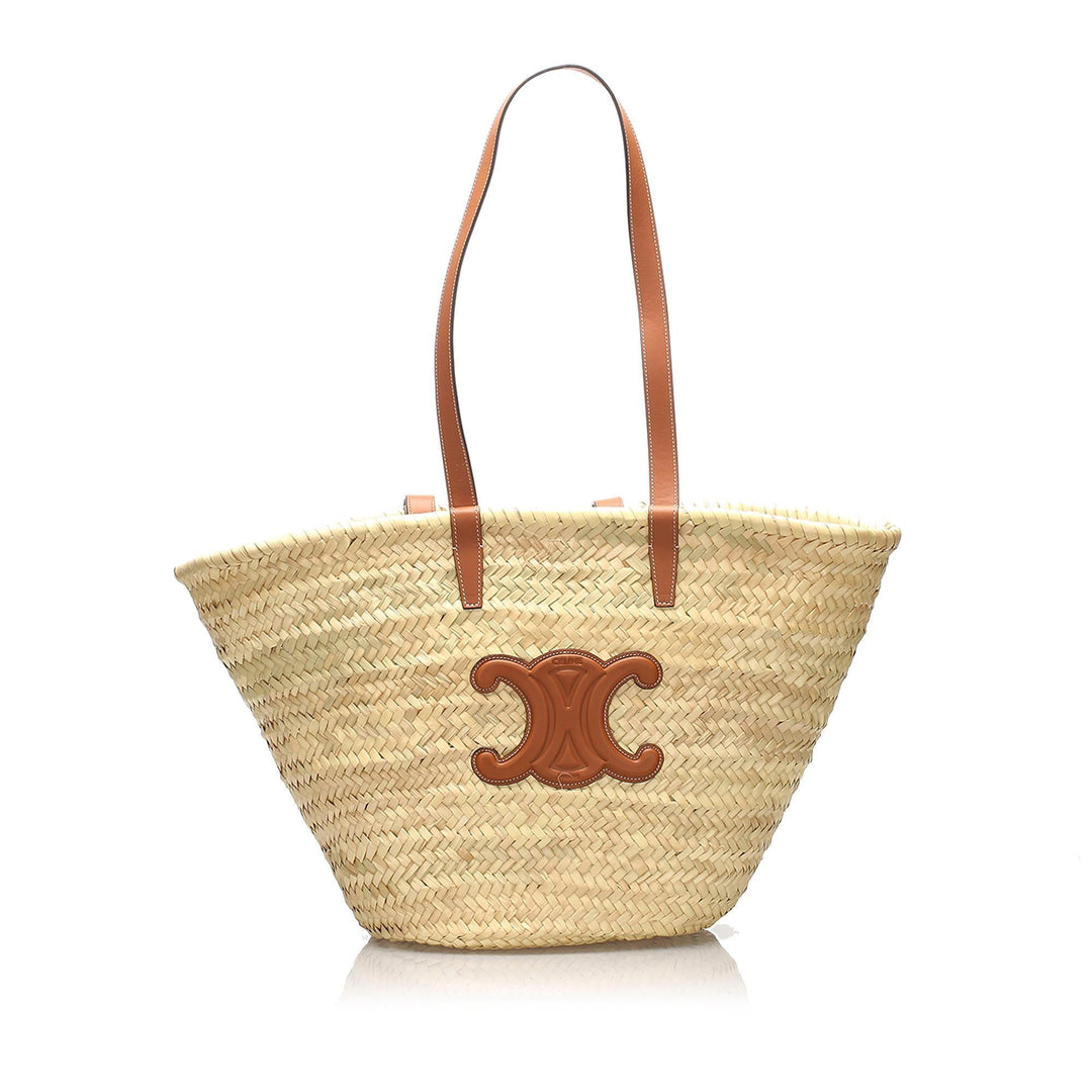 Celine Medium Basket Straw Tote Bag (SHG-11043)