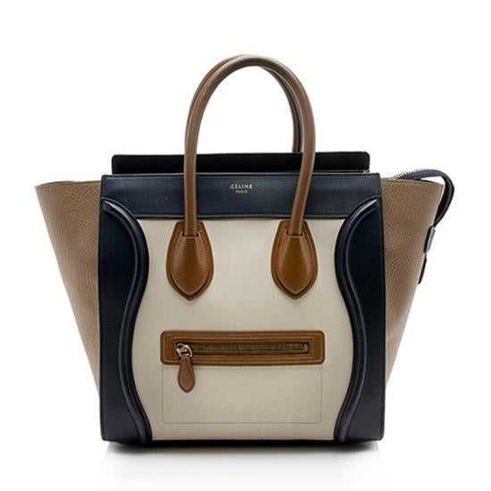 Celine Tricolor Calfskin Mini Luggage Tote - FINAL SALE (SHF-10862)