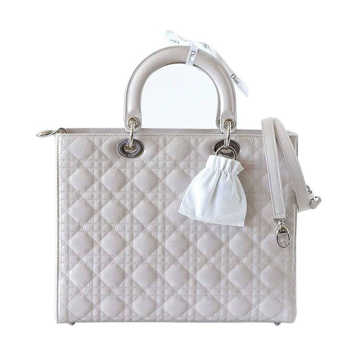 Di**r Lady Di**r Bag Pearl Grey