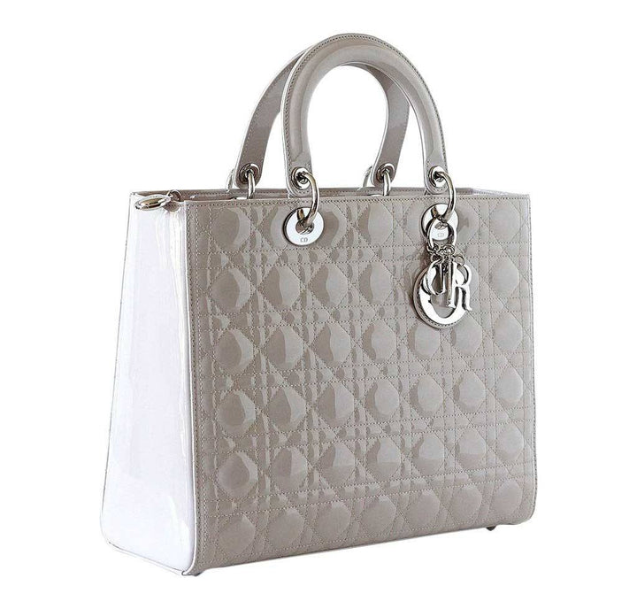 Di**r Lady Di**r Bag Pearl Grey