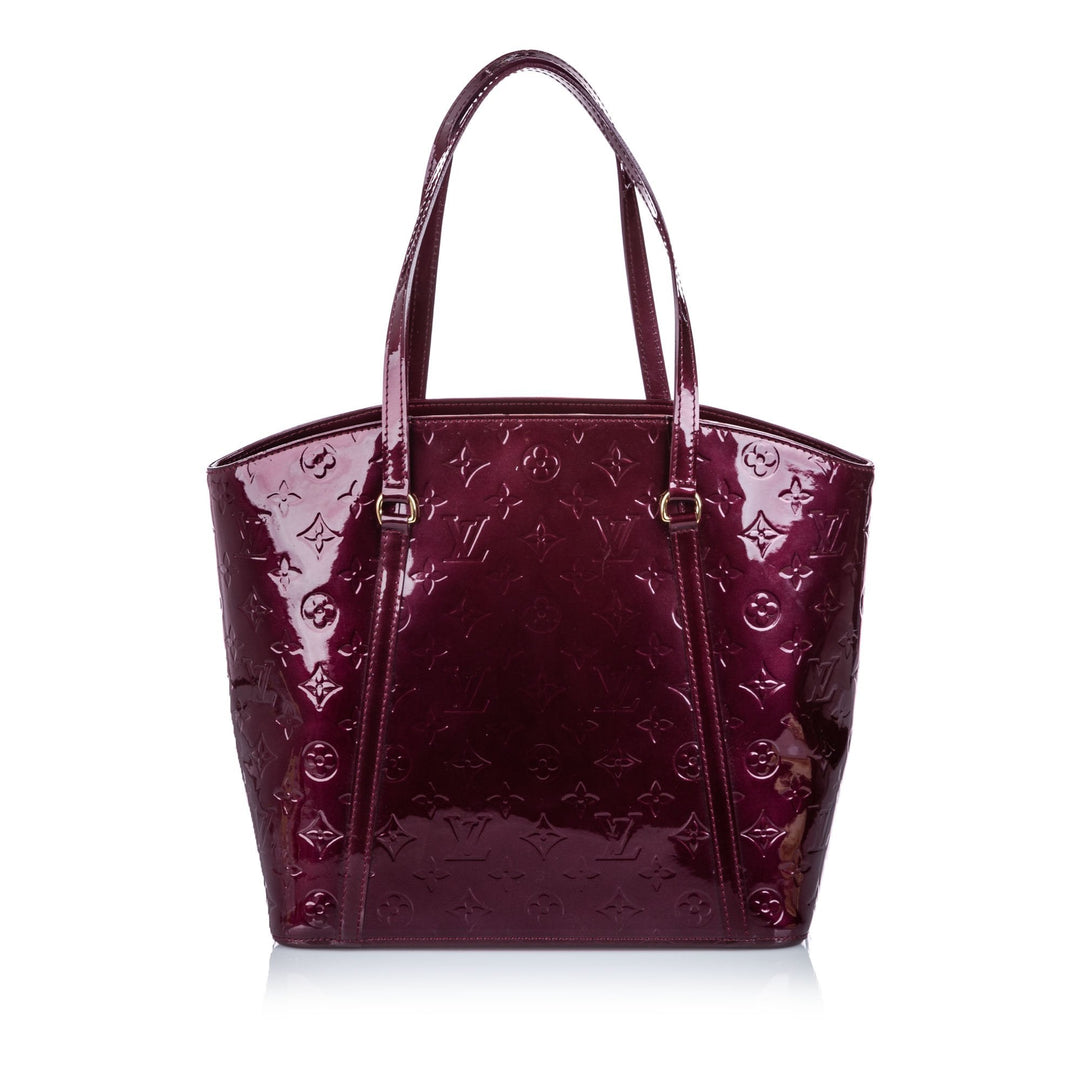 Pre-Loved Louis Vuitton Purple Vernis Leather Avalon MM Frane