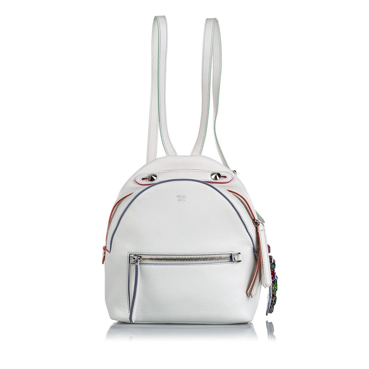 Pre-Loved Fendi White Others Leather Mini By The Way Backpack ITALY