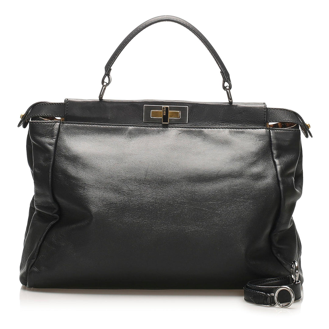 Fendi Peekaboo Leather Satchel (SHG-13859)