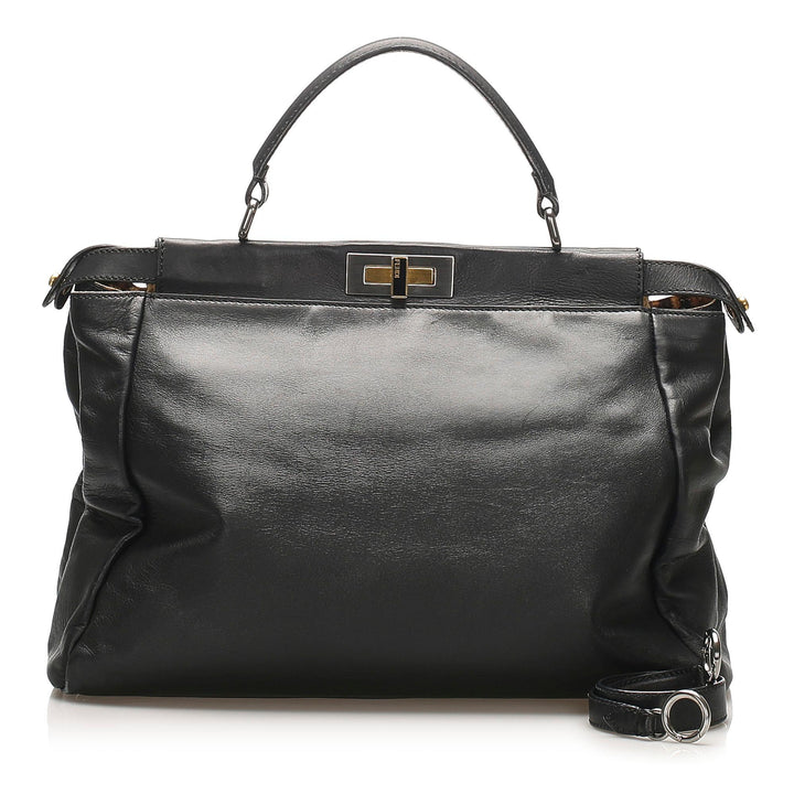 Fendi Peekaboo Leather Satchel (SHG-13859)