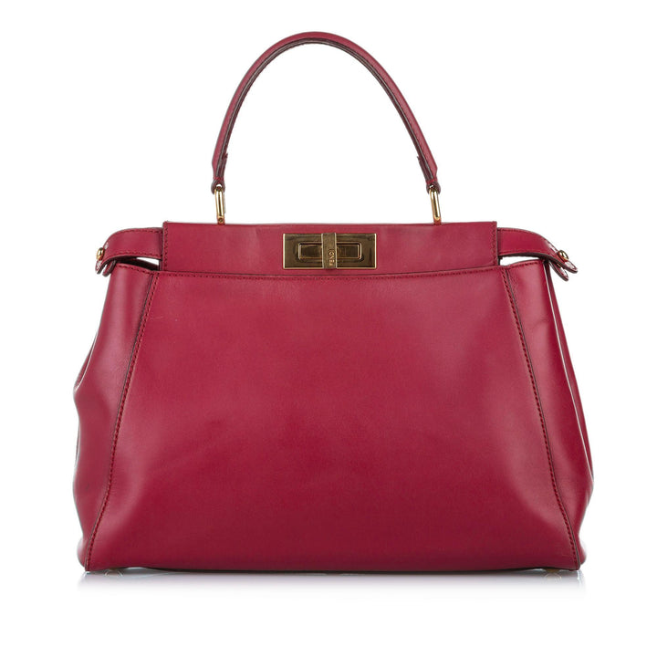 Fendi Peekaboo Leather Satchel (SHG-17424)