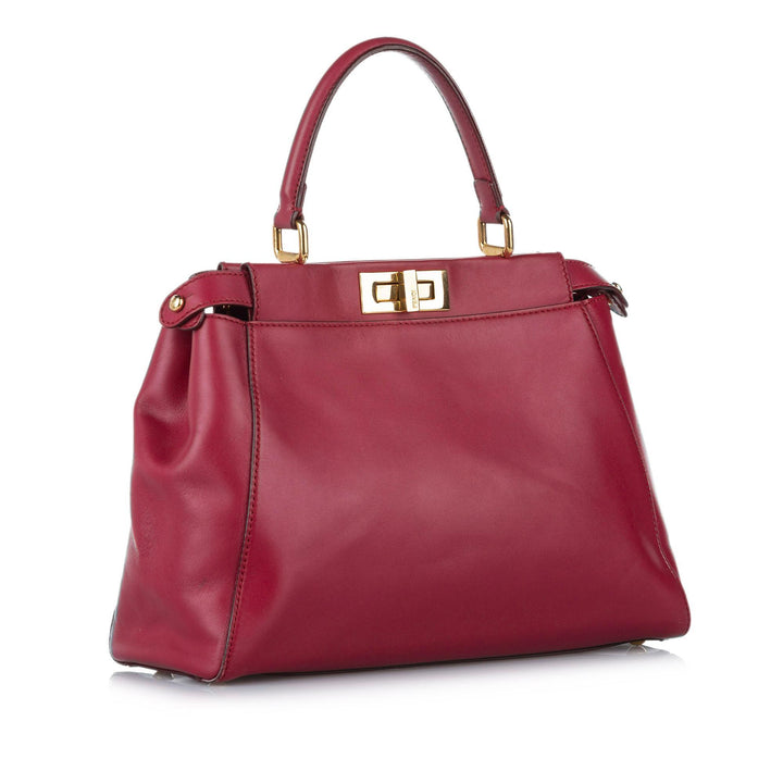 Fendi Peekaboo Leather Satchel (SHG-17424)