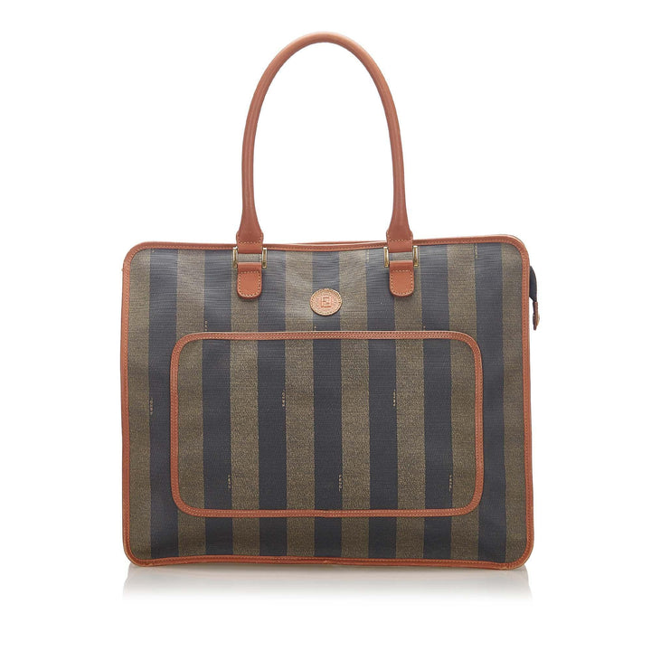 Fendi Pequin Canvas Tote Bag (SHG-17259)