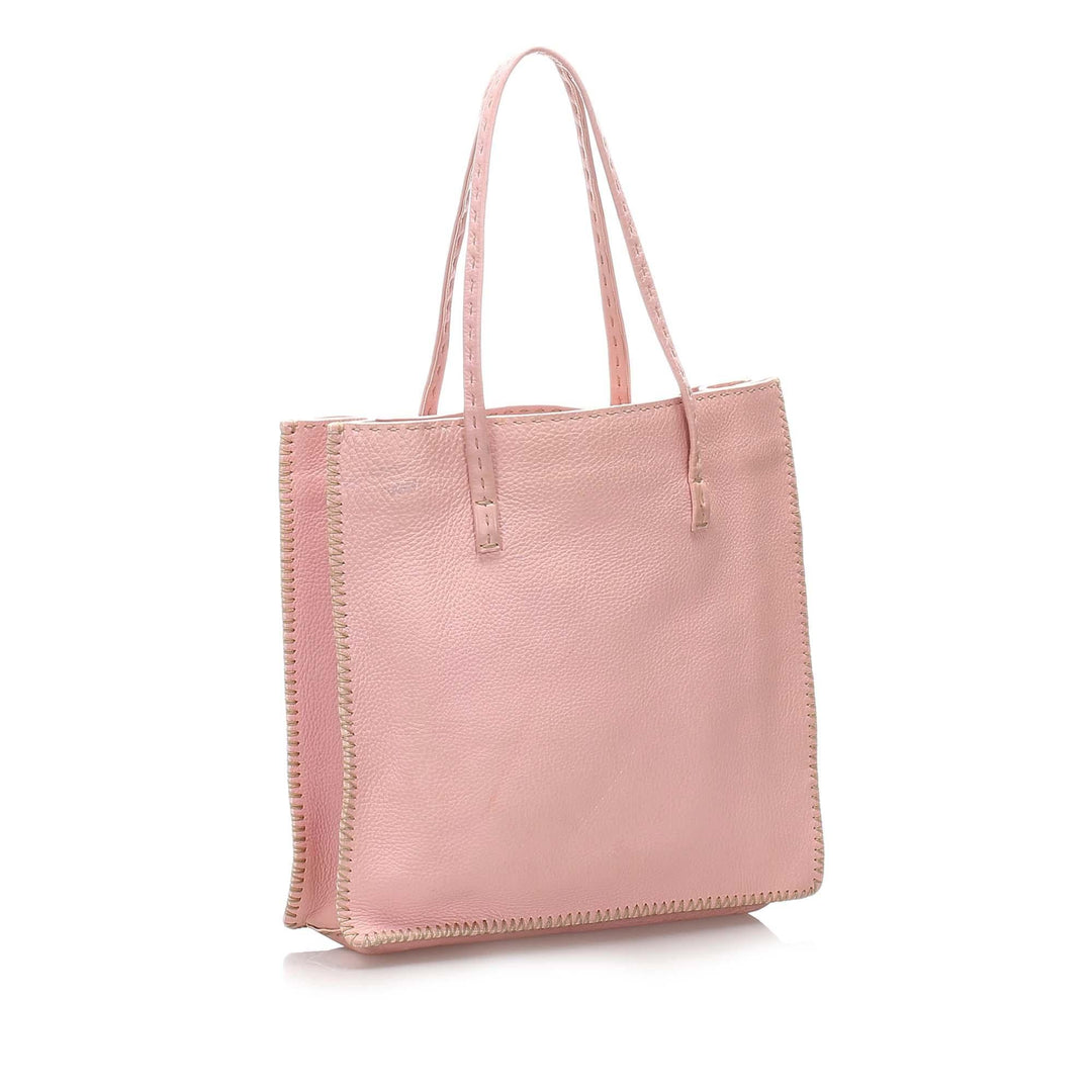 Fendi Selleria Leather Tote  (SHG-13632)