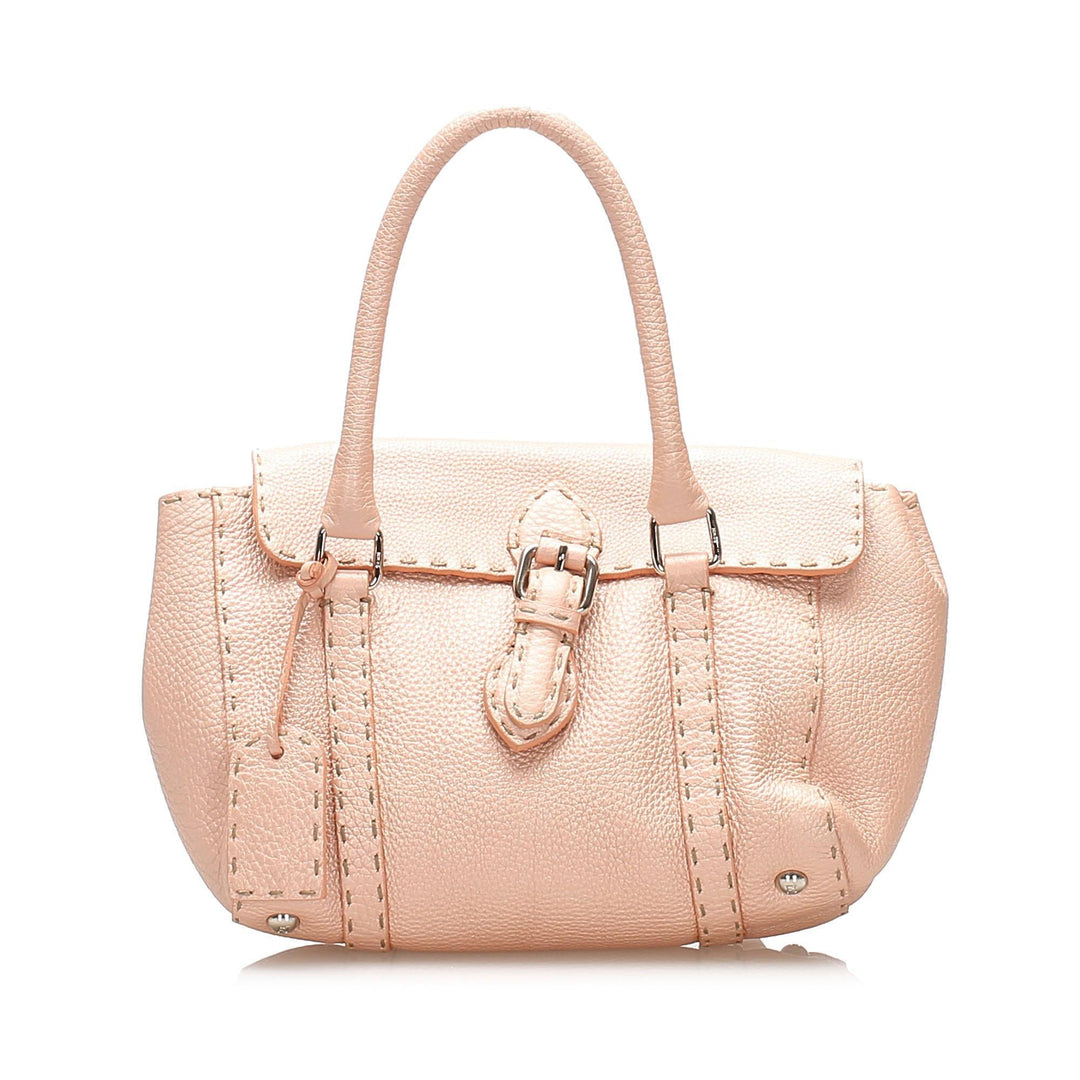 Fendi Selleria Linda Mini Leather Handbag (SHG-11733)