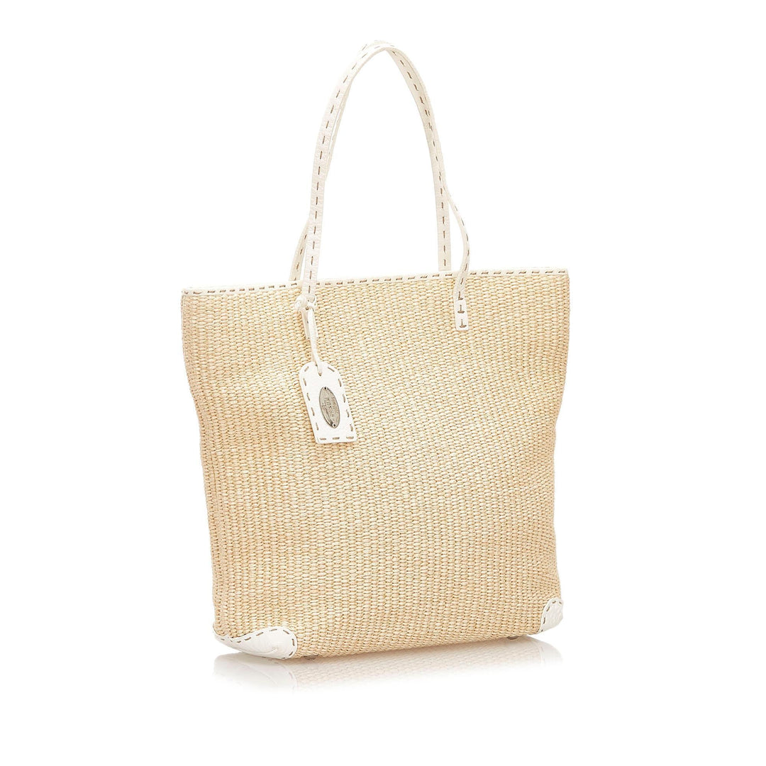 Fendi Selleria Straw Tote Bag (SHG-19092)