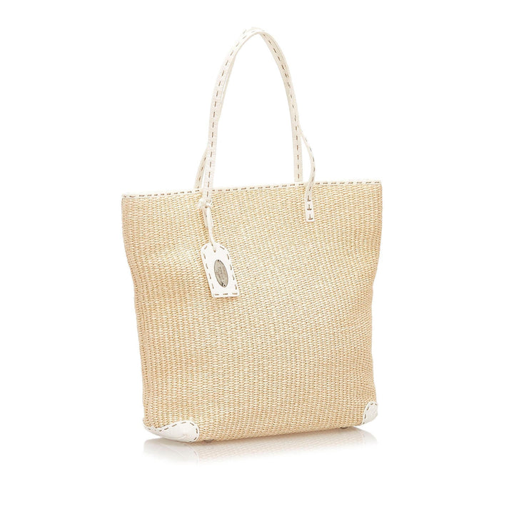 Fendi Selleria Straw Tote Bag (SHG-19092)
