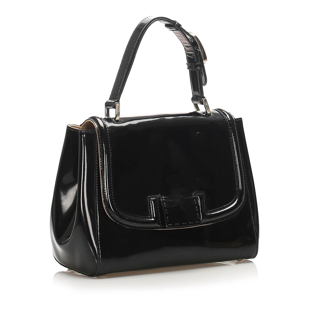 Fendi Silvana Patent Leather Satchel (SHG-11755)