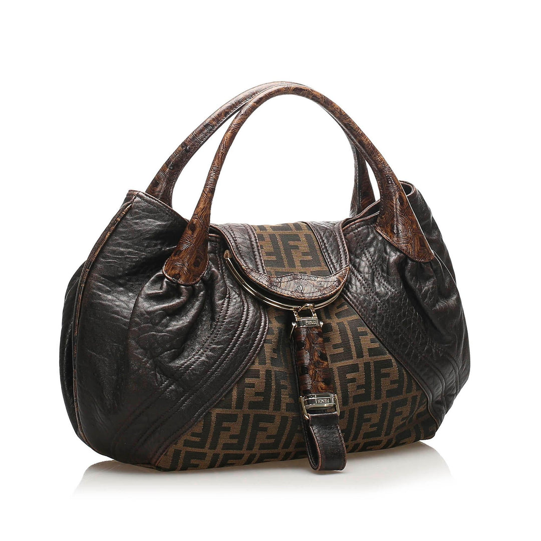 Fendi Zucca Spy Canvas Handbag (SHG-12277)