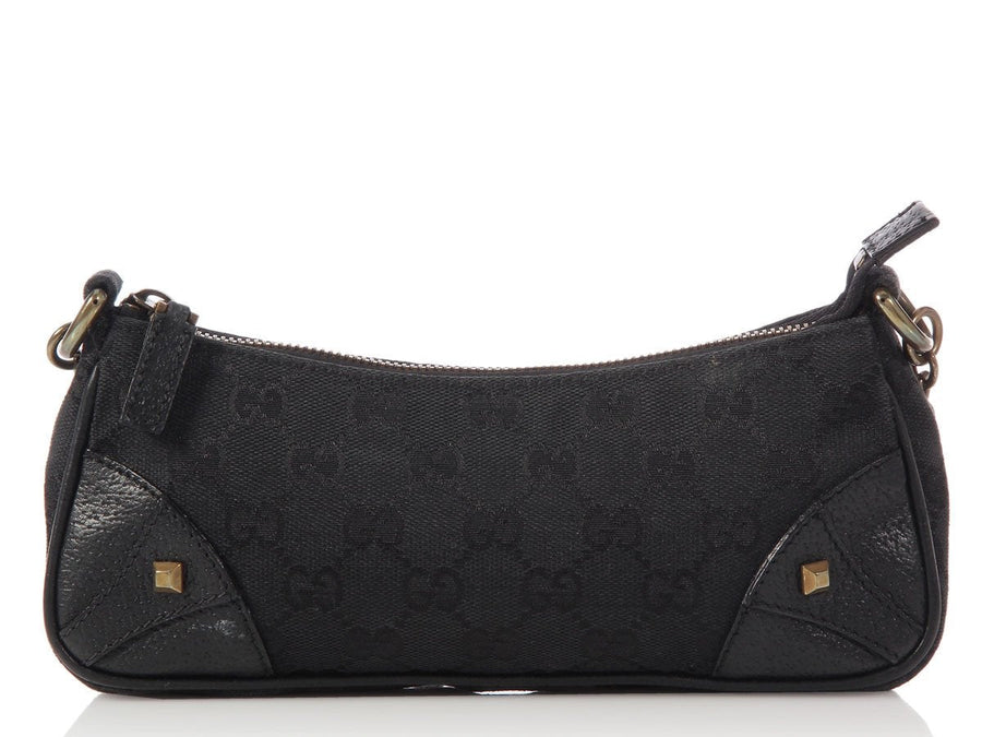 Gucci Black Logo Nailhead Pochette